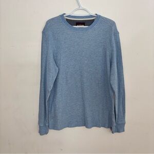 Alesbury Blue Waffle Knit Thermal Shirt Size L